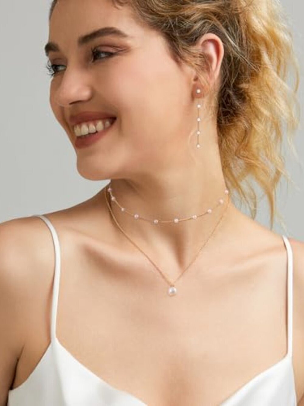 Gold Jewelry Set for Women - Dainty 14K Gold/Silver Plated